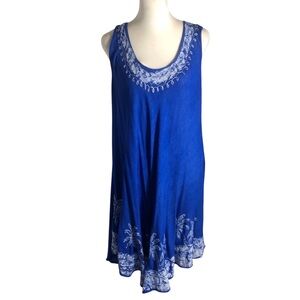 India Boutique island royal blue beach summer s dress FREE SIZE